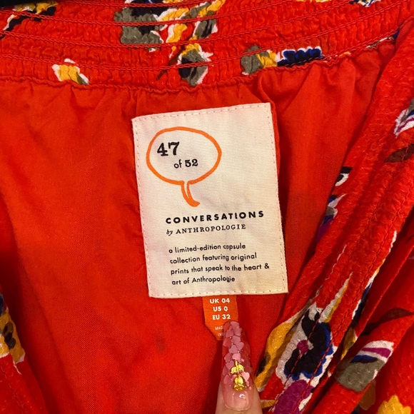 Anthropologie red midi dress - Picture 3 of 4